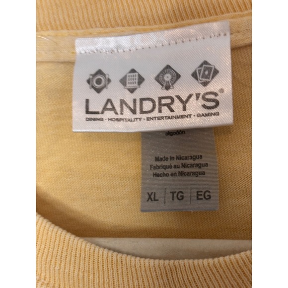 Bubba Gump Shrimp Co Mens Long Sleeve Shirt XL Yellow Laughlin NV Graphic Tee - Picture 4 of 8